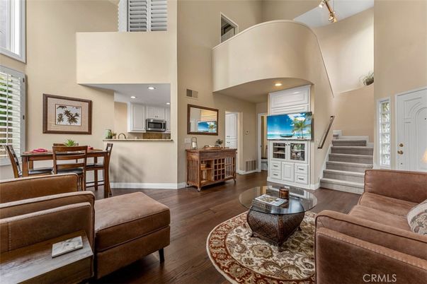 Dining room, Interior, Kitchen, Living room, Recessed Lighting, Wood Texture Flooring