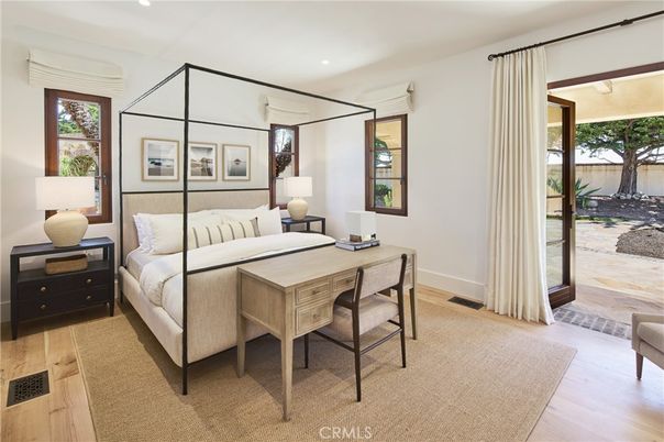 Bedroom, Home Office, Interior, Recessed Lighting, Wood Texture Flooring