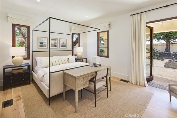 Bedroom, Home Office, Interior, Recessed Lighting, Wood Texture Flooring
