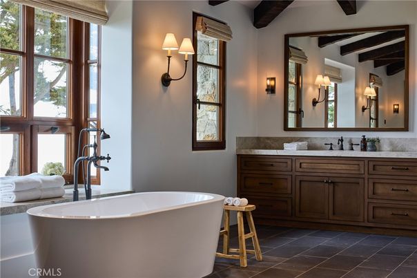 Bathroom, Free Standing Baths, Interior, Wooden Beams