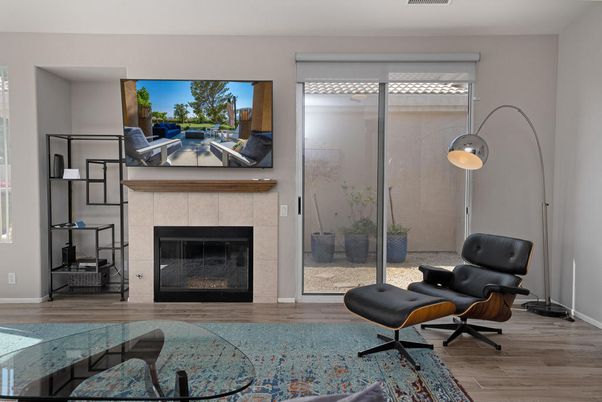 Fireplace, Interior, Wood Texture Flooring