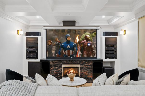 Fireplace, Interior, Living room, Recessed Lighting