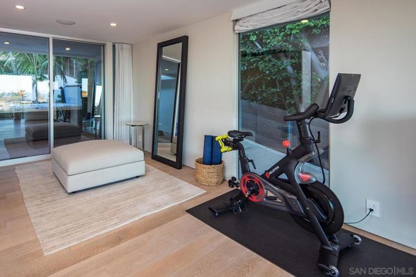 Fitness Equipment, Interior, Recessed Lighting, Wood Texture Flooring