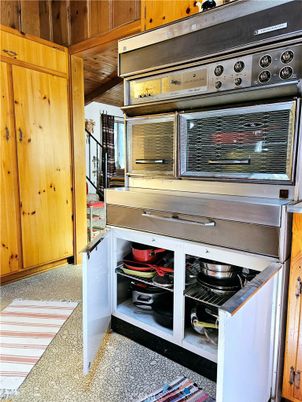 Interior, Kitchen, Wooden Walls