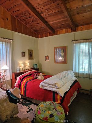 Bedroom, Interior, Wooden Beams, Wooden Ceilings