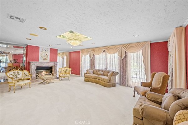 Fireplace, Interior, Living room, Recessed Lighting