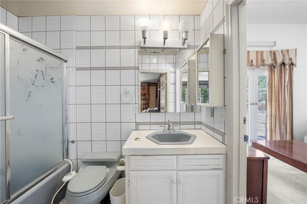 Bathroom, Glass Shower, Interior, Tile Countertops