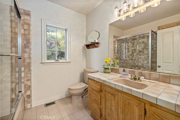 Bathroom, Glass Shower, Interior, Tile Countertops