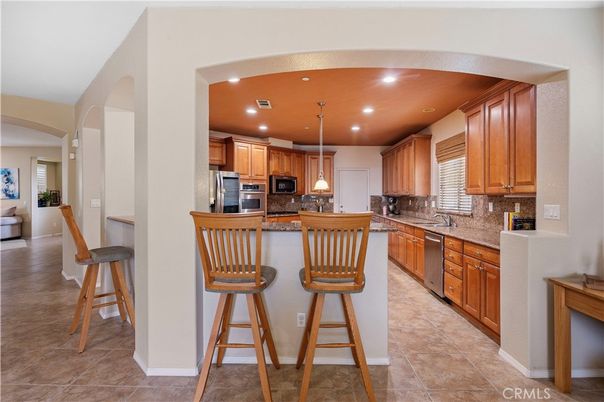 Interior, Kitchen, Pendant Lights, Recessed Lighting, Stainless Steel Appliances