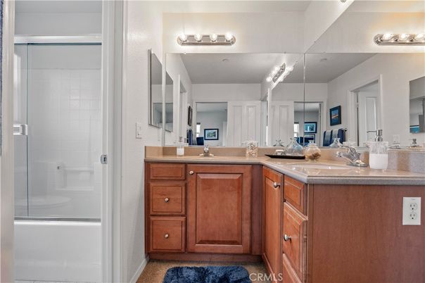 Bathroom, Dual Sink Vanities, Glass Shower, Interior