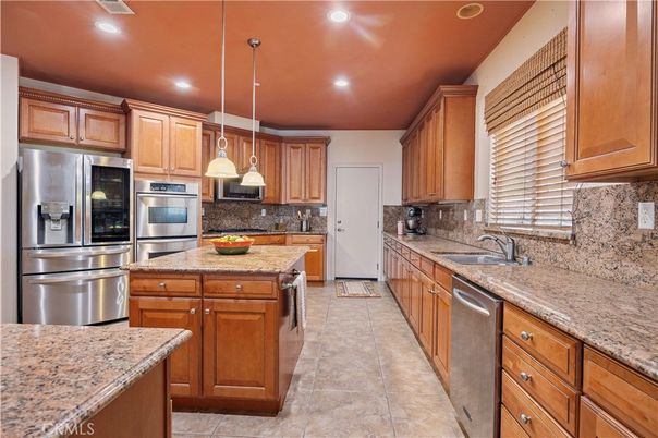 Interior, Kitchen, Pendant Lights, Recessed Lighting, Stainless Steel Appliances