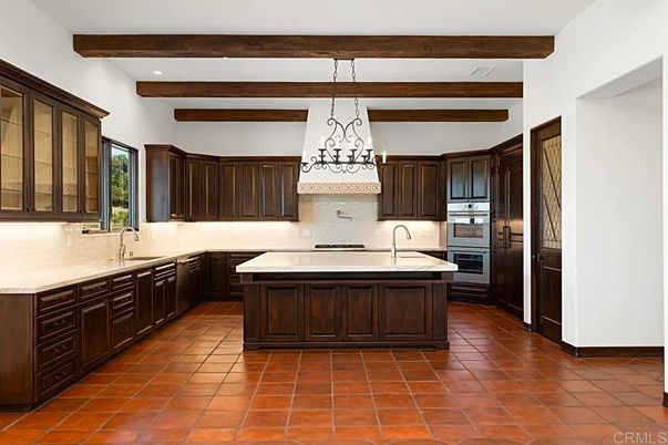 Interior, Kitchen, Pendant Lights, Recessed Lighting, Stainless Steel Appliances, Wooden Beams