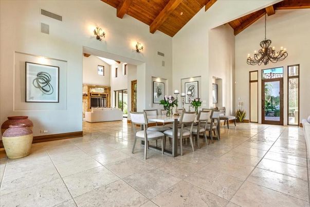 Chandelier, Dining room, Interior, Wooden Beams, Wooden Ceilings
