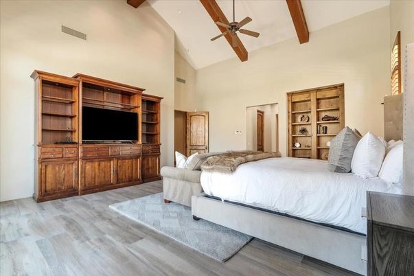 Bedroom, Interior, Wooden Beams, Wood Texture Flooring
