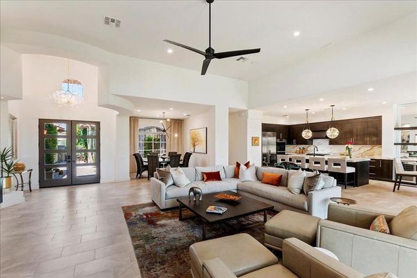 Dining room, Interior, Kitchen, Living room, Pendant Lights, Recessed Lighting, Stainless Steel Appliances