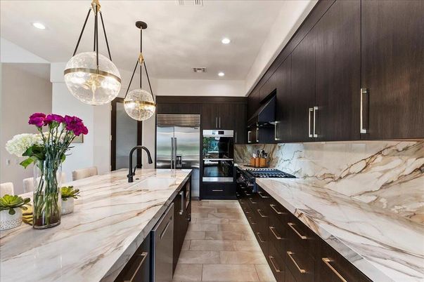 Interior, Kitchen, Pendant Lights, Recessed Lighting, Stainless Steel Appliances