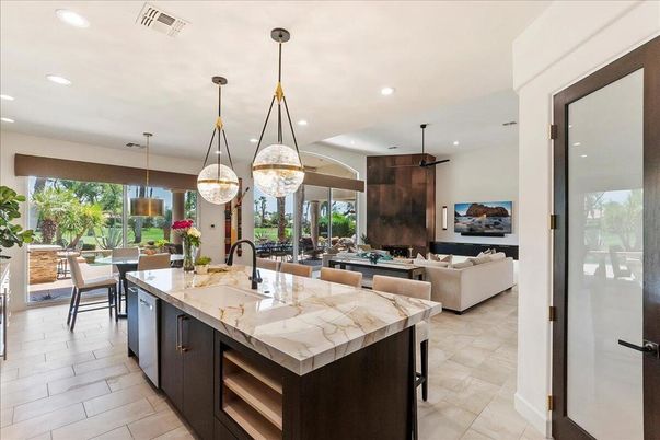 Dining room, Interior, Kitchen, Living room, Pendant Lights, Recessed Lighting