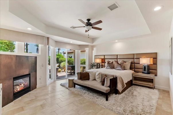 Bedroom, Fireplace, Interior, Recessed Lighting