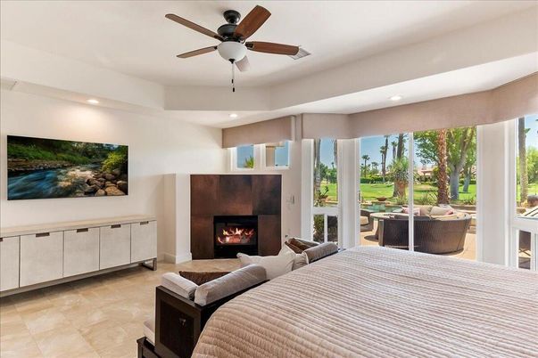 Bedroom, Fireplace, Interior, Recessed Lighting