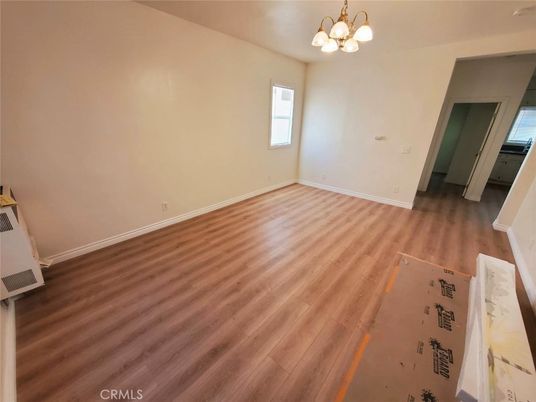 Chandelier, Empty room, Interior, Wood Texture Flooring