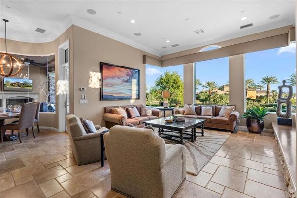 Chandelier, Dining room, Fireplace, Interior, Living room, Pendant Lights, Recessed Lighting
