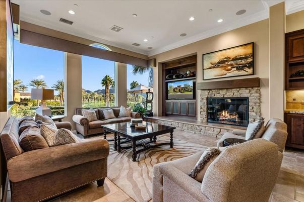 Fireplace, Interior, Living room, Recessed Lighting