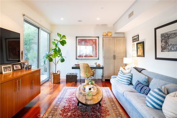 Home Office, Interior, Living room, Recessed Lighting, Wood Texture Flooring