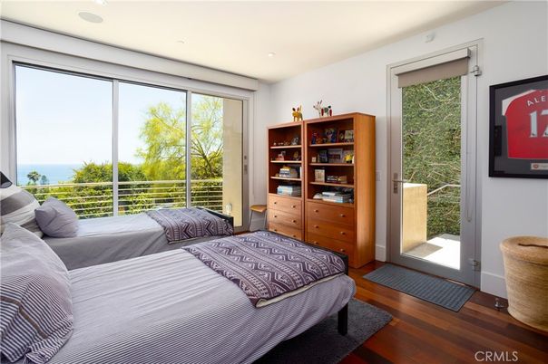 Bedroom, Interior, Recessed Lighting, Water, Wood Texture Flooring