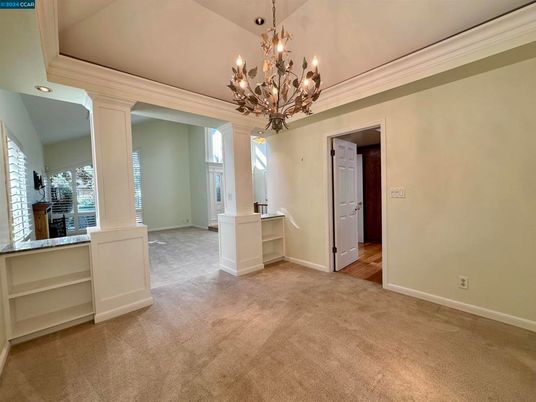 Chandelier, Empty room, Interior