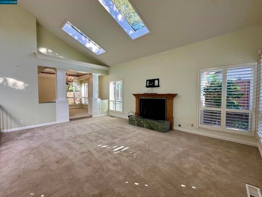 Empty room, Fireplace, Interior
