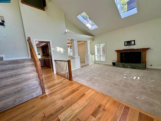 Fireplace, Interior, Wood Texture Flooring