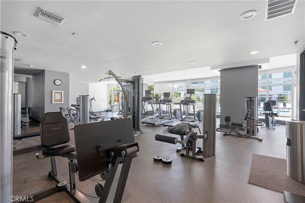 Fitness Equipment, Gym, Interior, Recessed Lighting