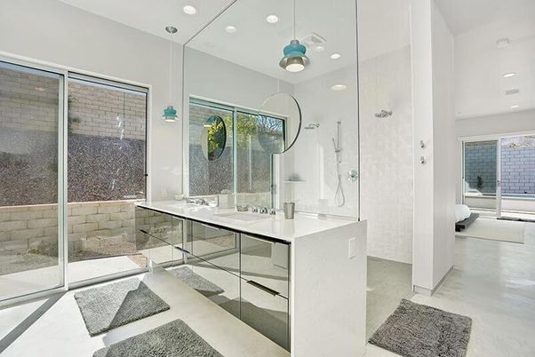 Bathroom, Glass Shower, Interior, Pendant Lights, Recessed Lighting
