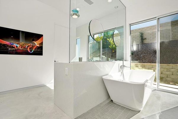 Bathroom, Free Standing Baths, Interior, Recessed Lighting