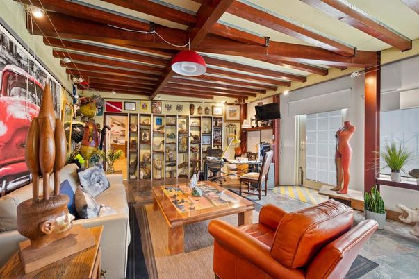 Interior, Living room, Wooden Beams