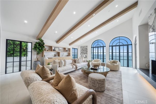 Interior, Living room, Recessed Lighting, Water, Wooden Beams