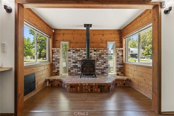 Fireplace, Interior, Wood Texture Flooring, Wooden Walls