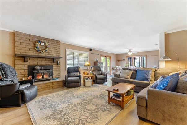 Fireplace, Interior, Living room, Stone Walls, Wood Texture Flooring