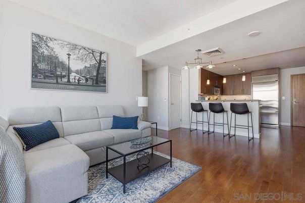 Interior, Kitchen, Living room, Pendant Lights, Recessed Lighting, Stainless Steel Appliances, Wood Texture Flooring