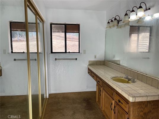 Bathroom, Dual Sink Vanities, Glass Shower, Interior, Tile Countertops