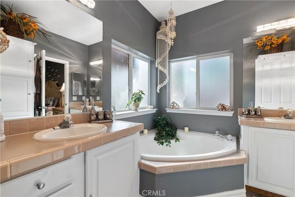 Bathroom, Dual Sink Vanities, Interior, Tile Countertops