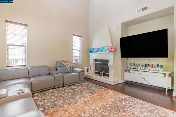 Fireplace, Interior, Living room, Wood Texture Flooring