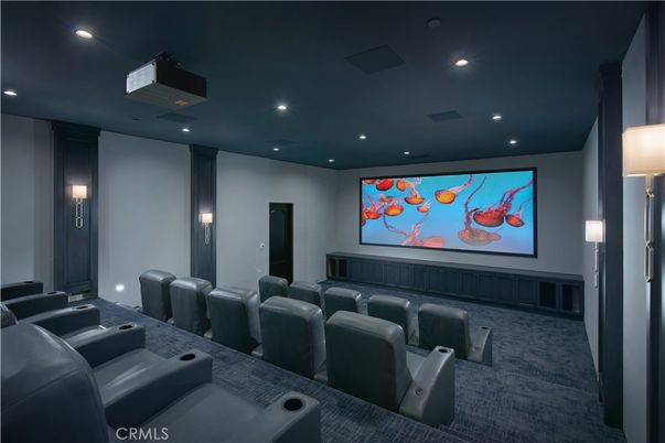 Home Theatre Room, Interior, Projection Screen, Recessed Lighting, Theatre Room