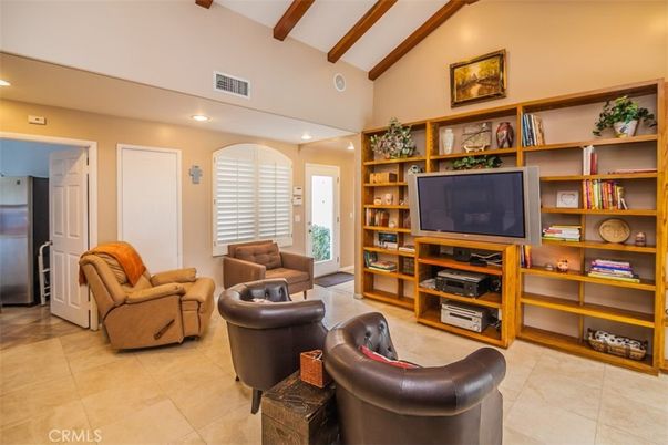 Interior, Living room, Recessed Lighting, Wooden Beams
