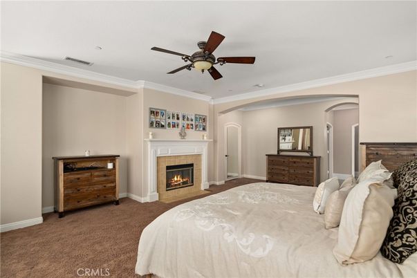Bedroom, Fireplace, Interior