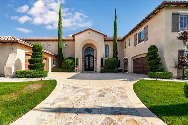 Attached, Backyard, Exterior, Facade, Mediterranean