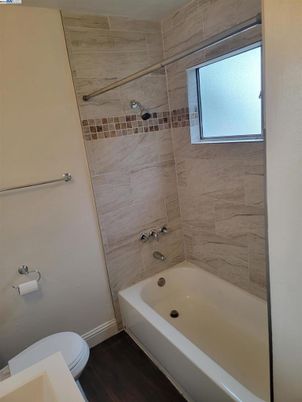 Bathroom, Interior, Marble Walls, Wood Texture Flooring