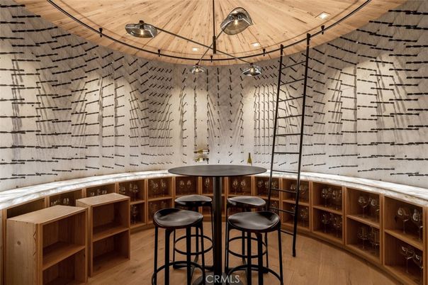 Interior, Pendant Lights, Recessed Lighting, Wine Storage, Wooden Ceilings, Wood Texture Flooring