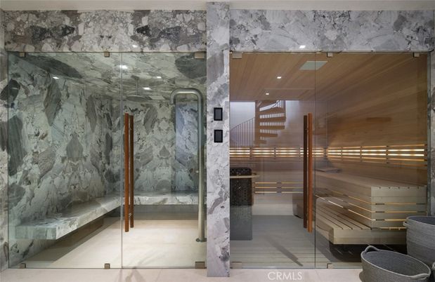 Bathroom, Glass Shower, Interior, Recessed Lighting, Sauna Room