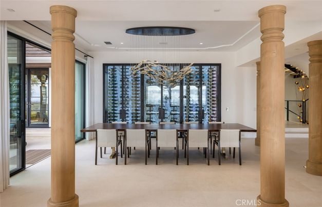 Dining room, Interior, Pendant Lights, Recessed Lighting, Wine Storage